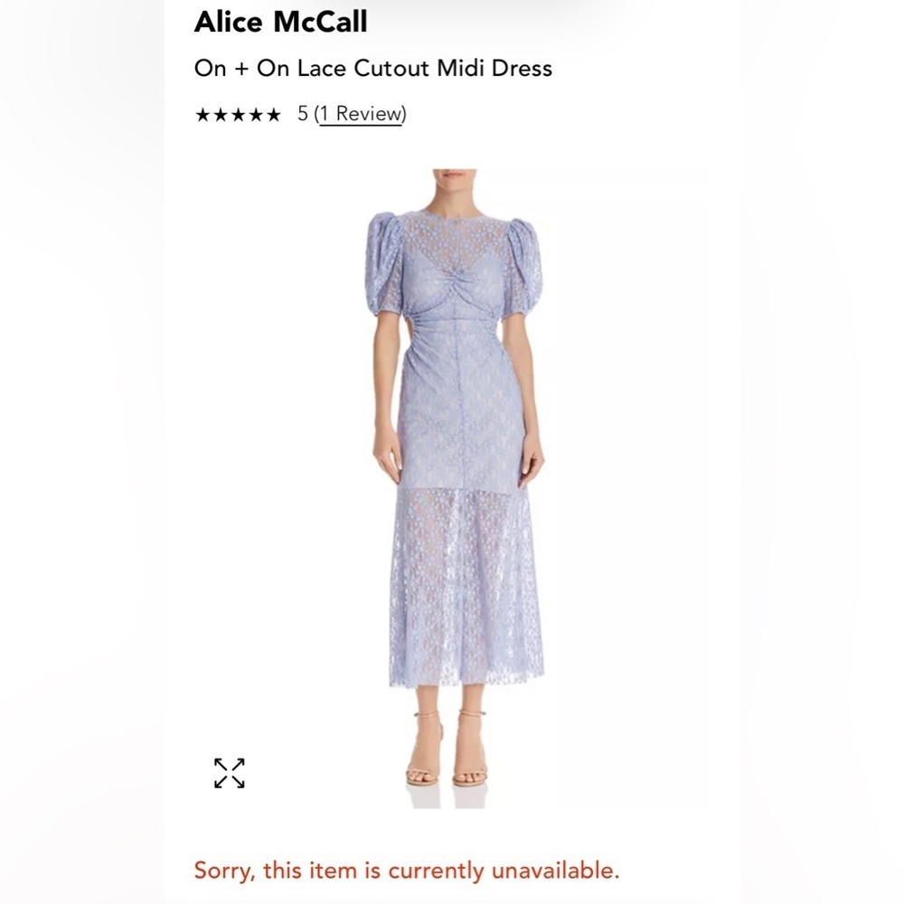 NWOT Alice McCall On and On Midi Dress